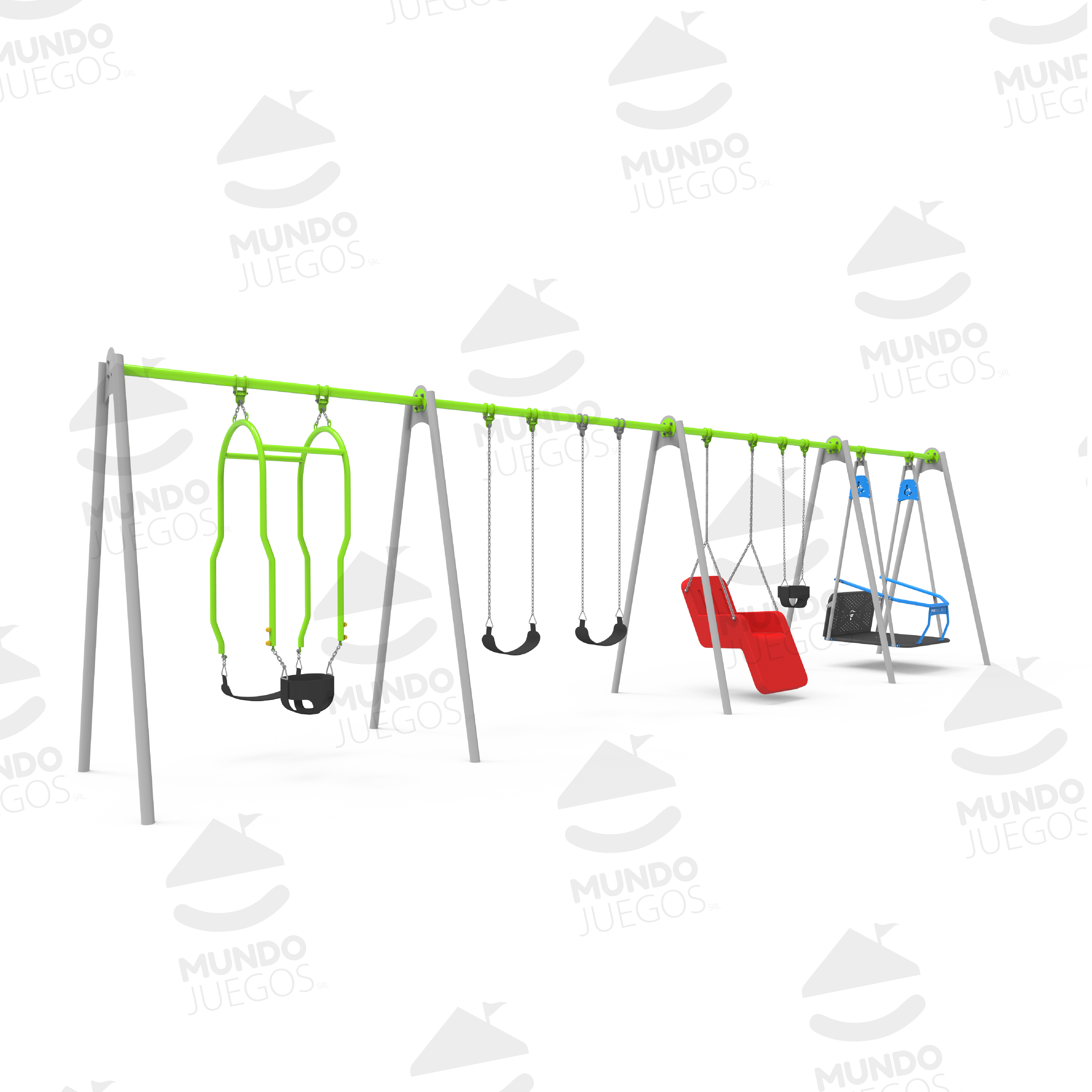 Ordenar Mobiliario JI09.6 - HAMACA 4 MÓDULOS  INCLUSIVA